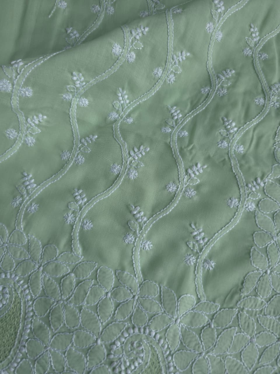 Sage Green Full set with handwork chikankari jaaliwork
