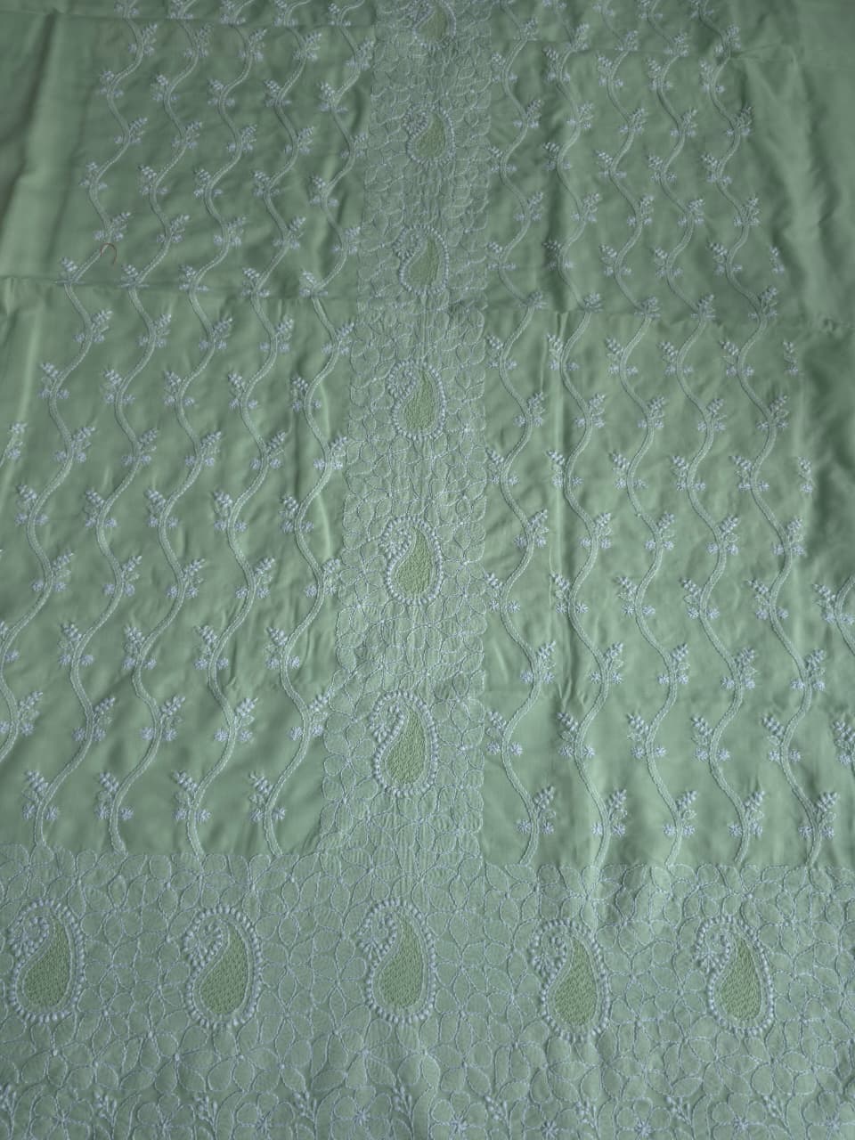 Sage Green Full set with handwork chikankari jaaliwork