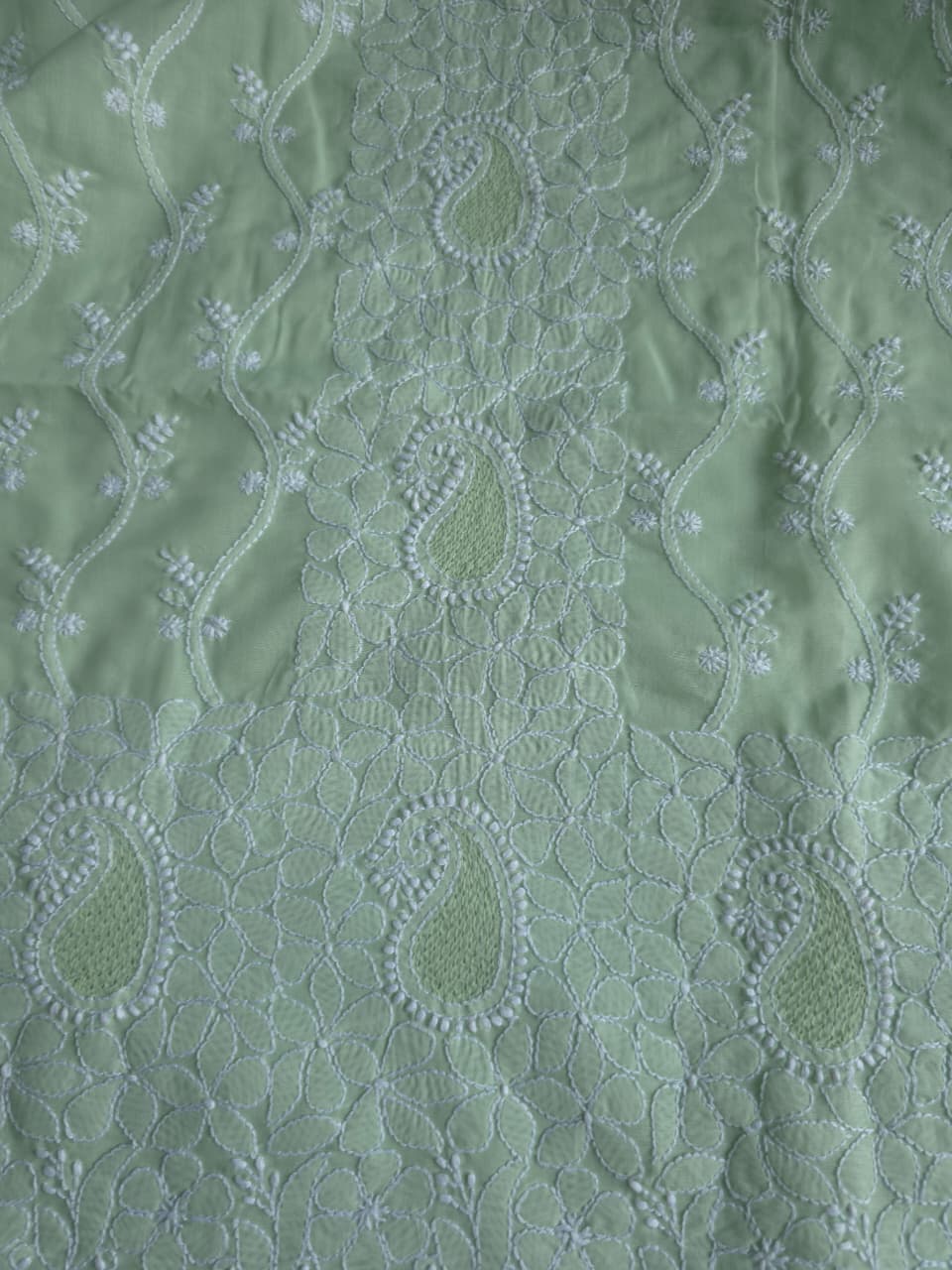 Sage Green Full set with handwork chikankari jaaliwork