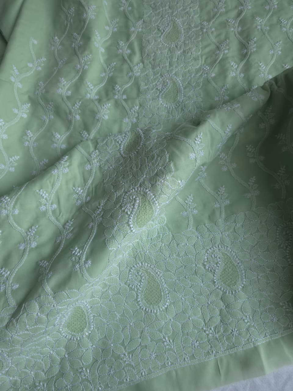 Sage Green Full set with handwork chikankari jaaliwork