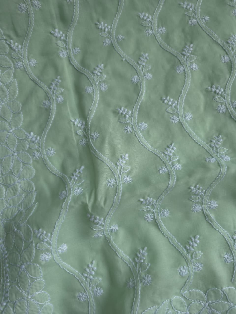 Sage Green Full set with handwork chikankari jaaliwork