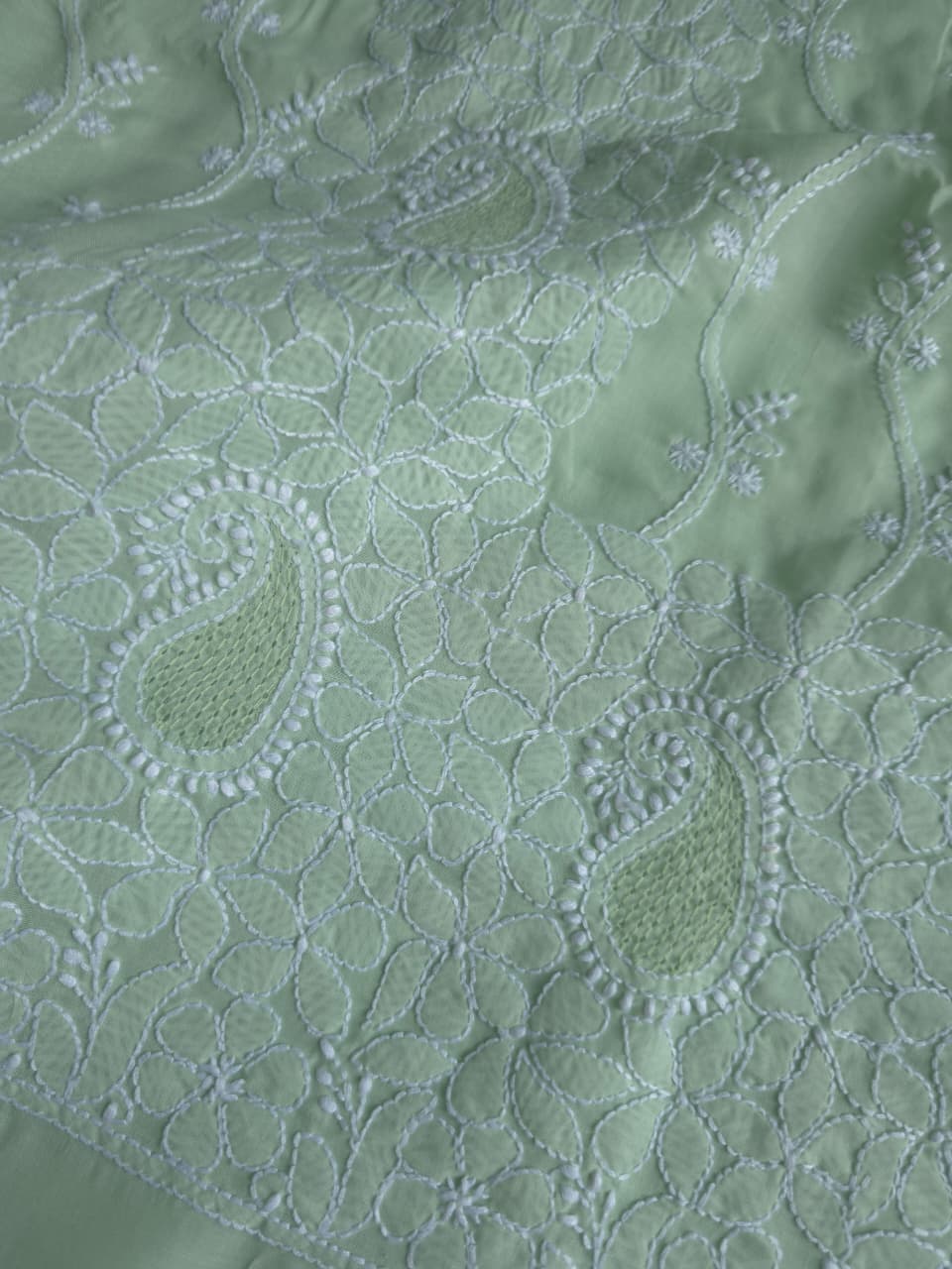 Sage Green Full set with handwork chikankari jaaliwork