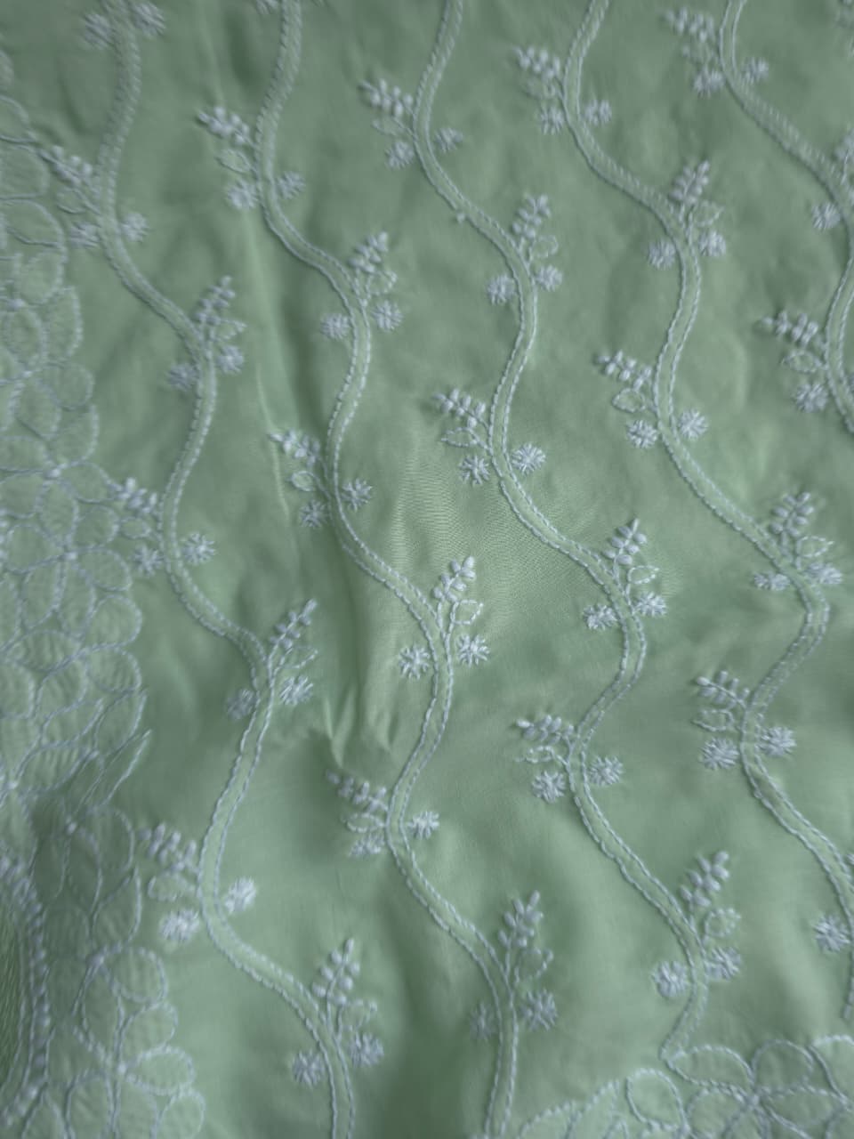 Sage Green Full set with handwork chikankari  jaaliwork
