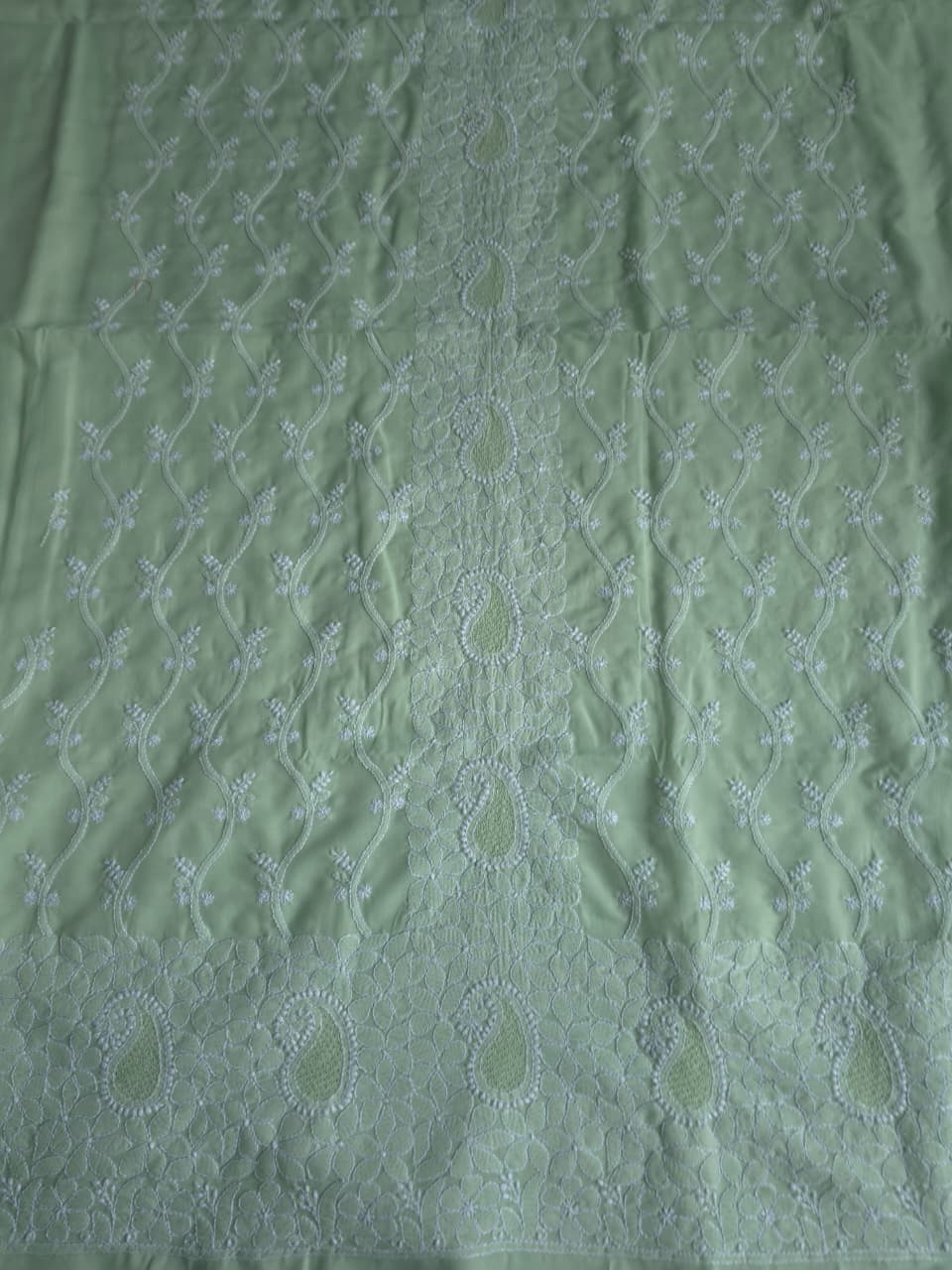 Sage Green Full set with handwork chikankari  jaaliwork