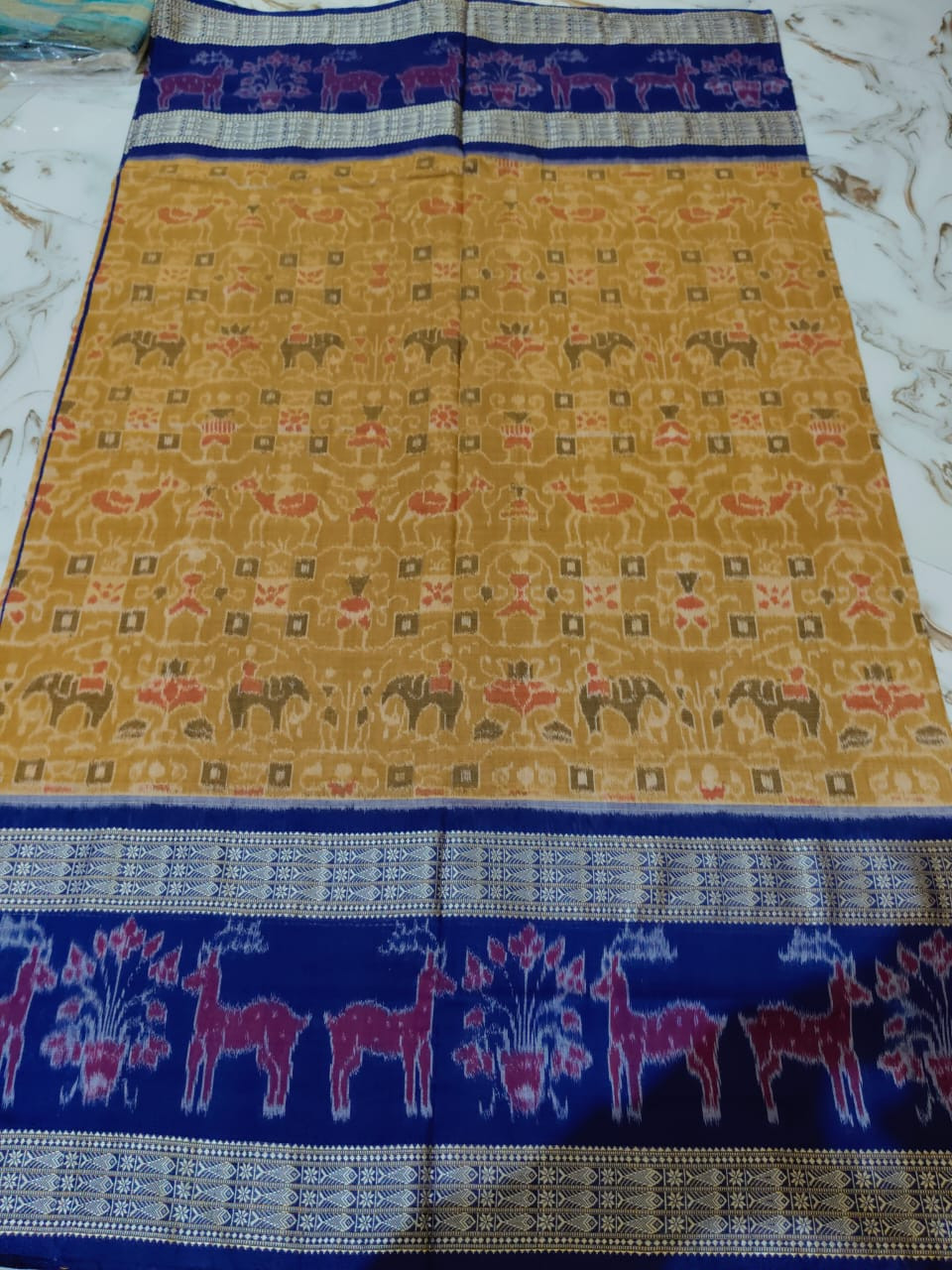 Sambalpuri double border cotton saree