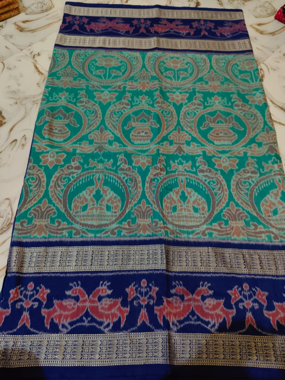 Sambalpuri double border cotton saree