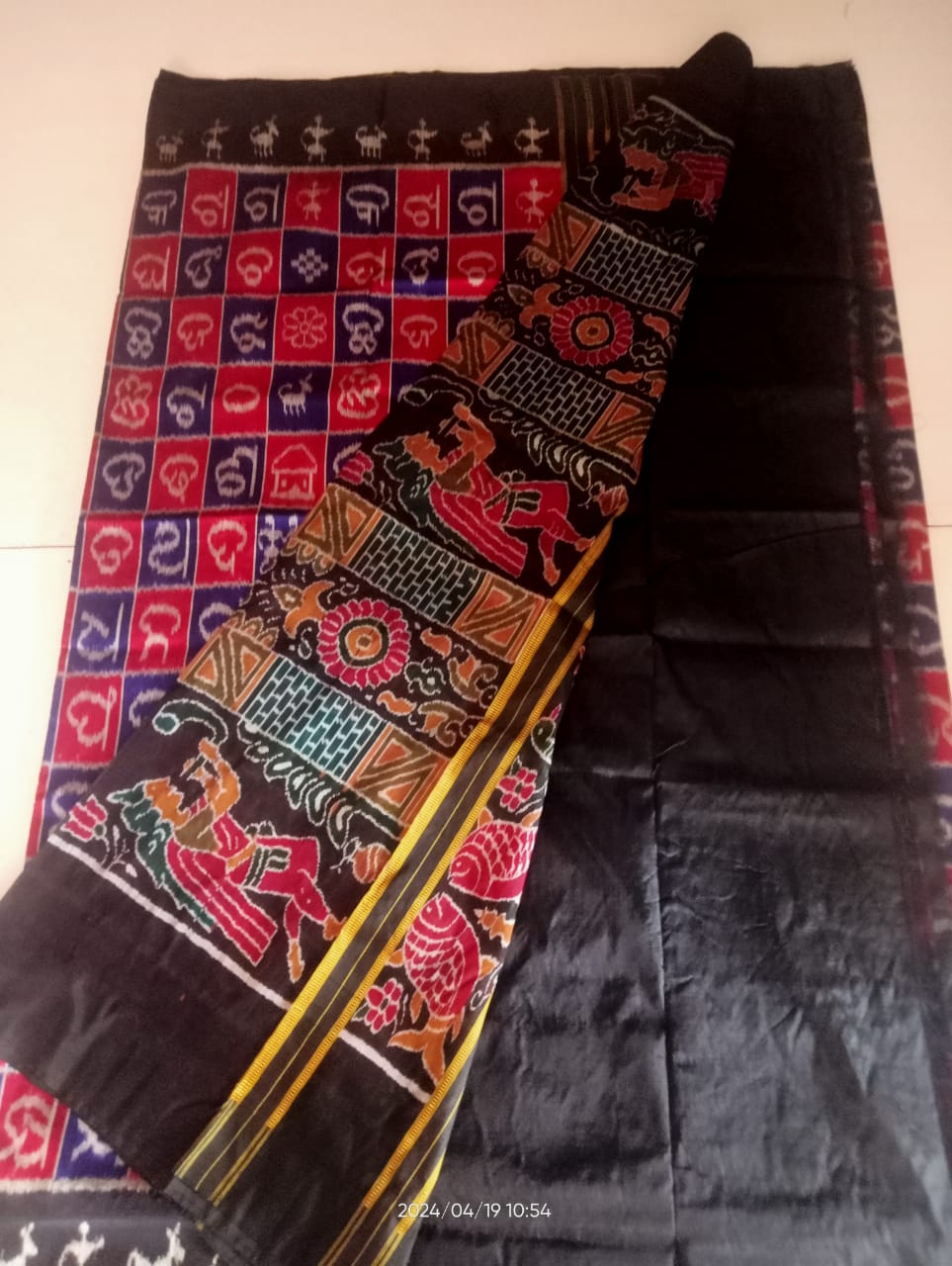 Odia barnamala Khandua silk saree