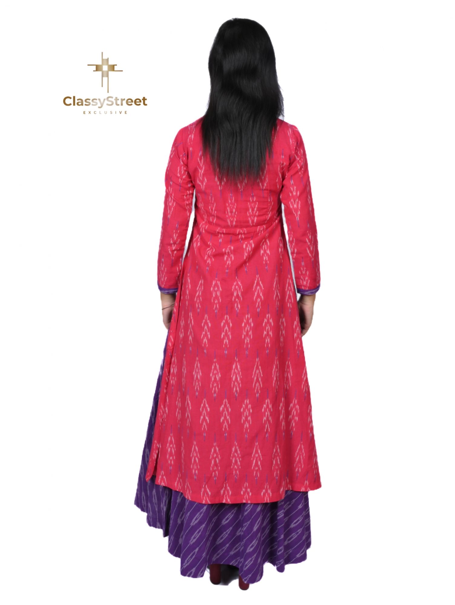 Pink and purple dress set