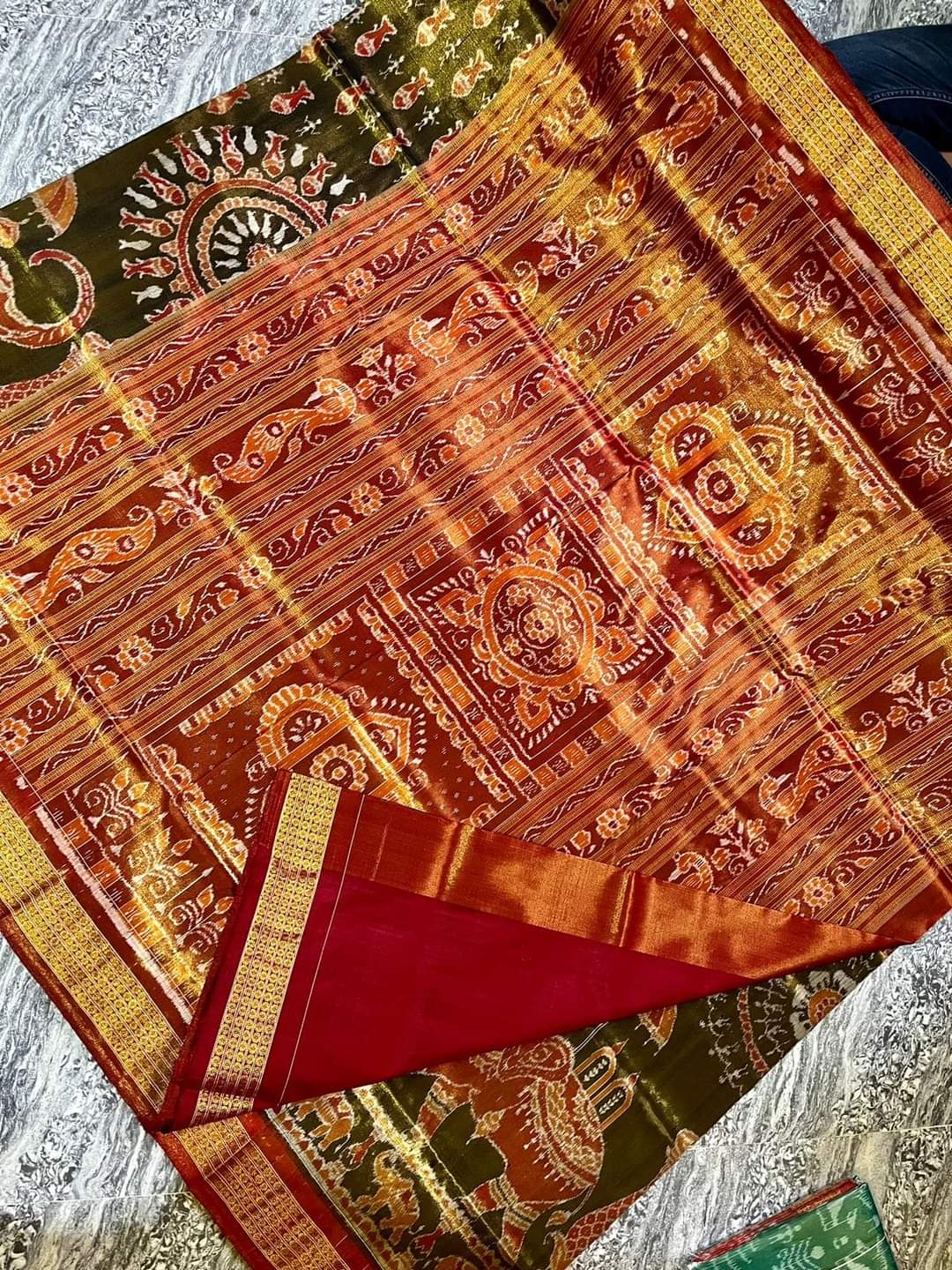 Odisha Handwoven Sambalpuri tissue silk saree