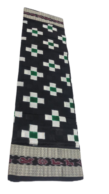 Black handwoven pasapalli saree