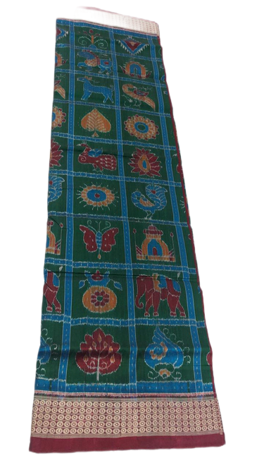 Green and maroon handwoven pasapalli saree