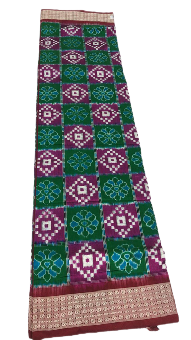 Magenta and green handwoven pasapalli saree