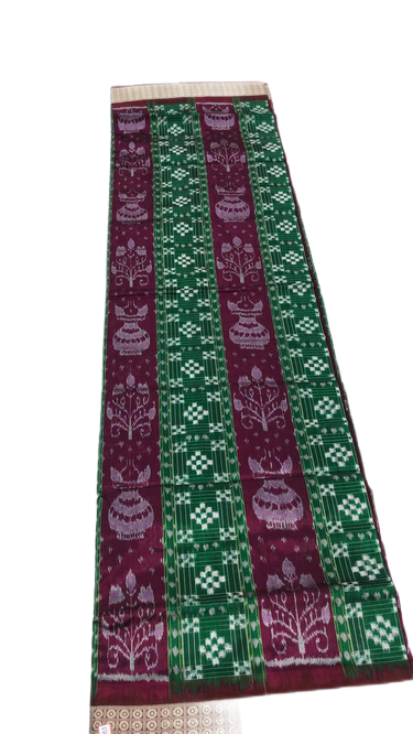 Magenta and green handwoven pasapalli saree