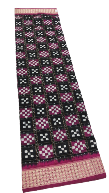 Blackpink and white handwoven pasapalli saree