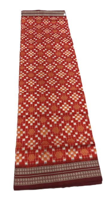 Orange and maroon handwoven pasapalli silk saree