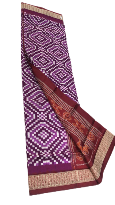 Purple and maroon handwoven pasapalli saree