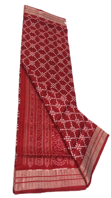 Red handwoven pasapalli silk saree