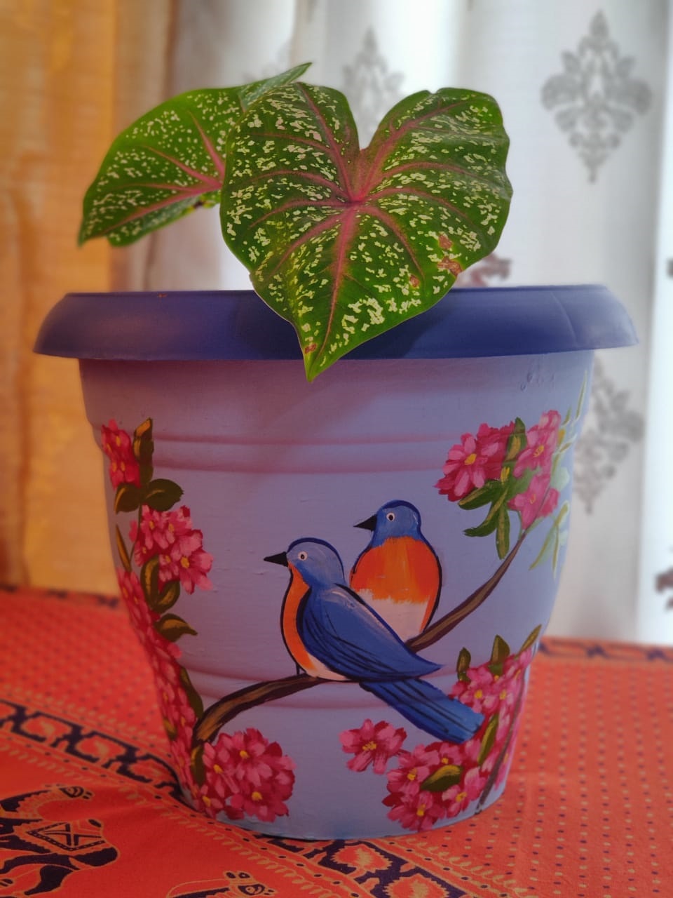 Chidiya hand painted planter