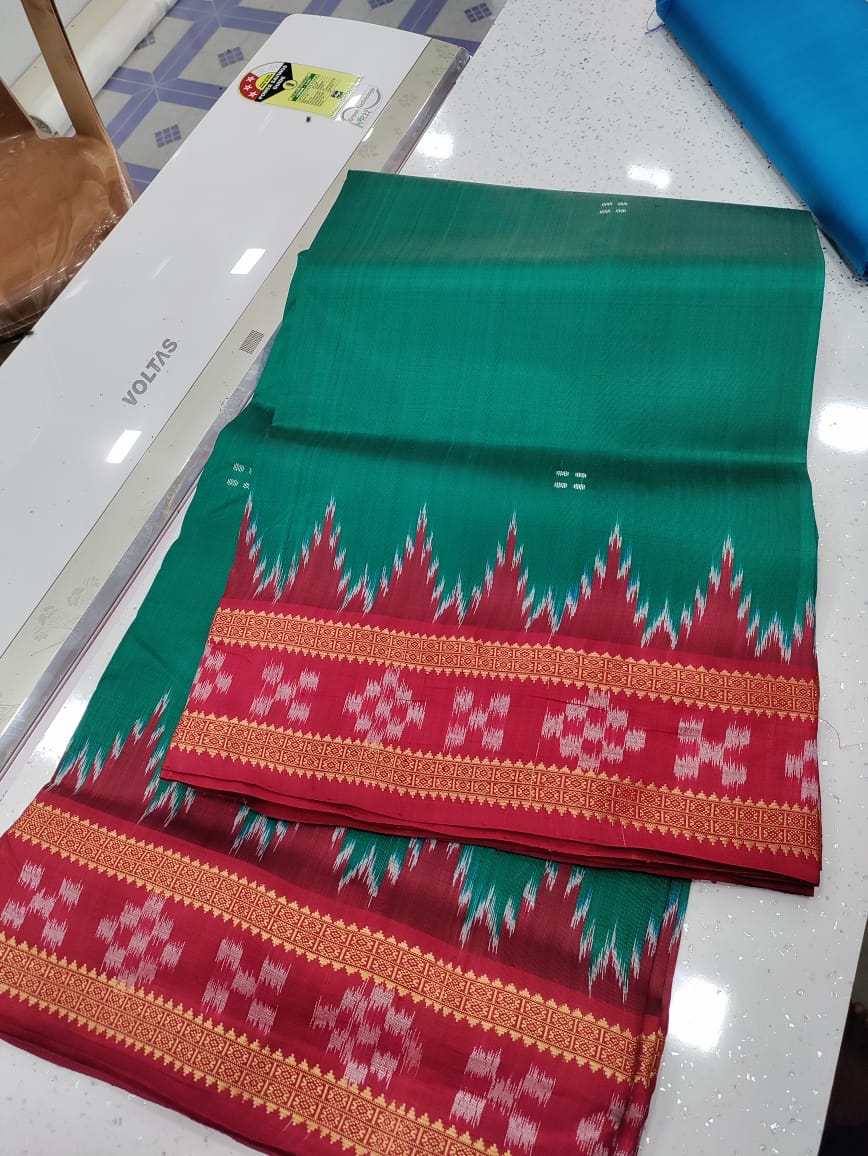 Blue Pasapalli Border khandua silk saree