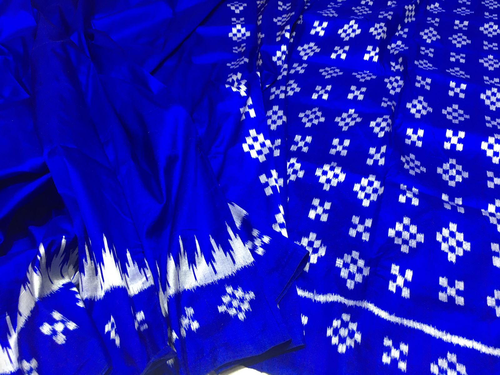 Blue pasapalli khandua pata saree