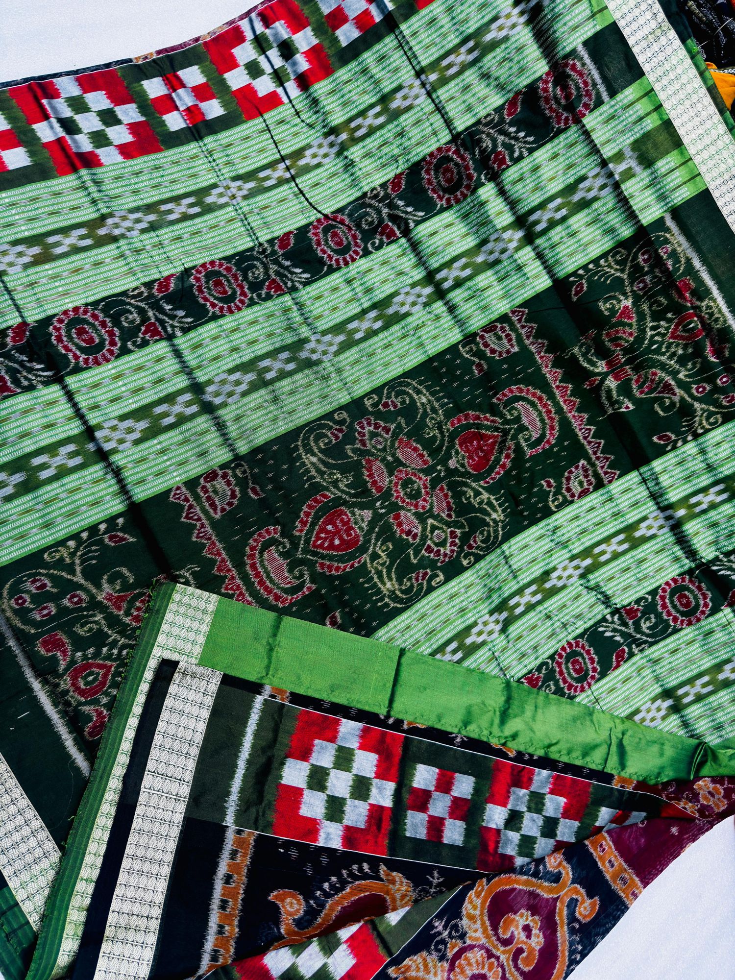 Multicolored Sambalpuri silk saree