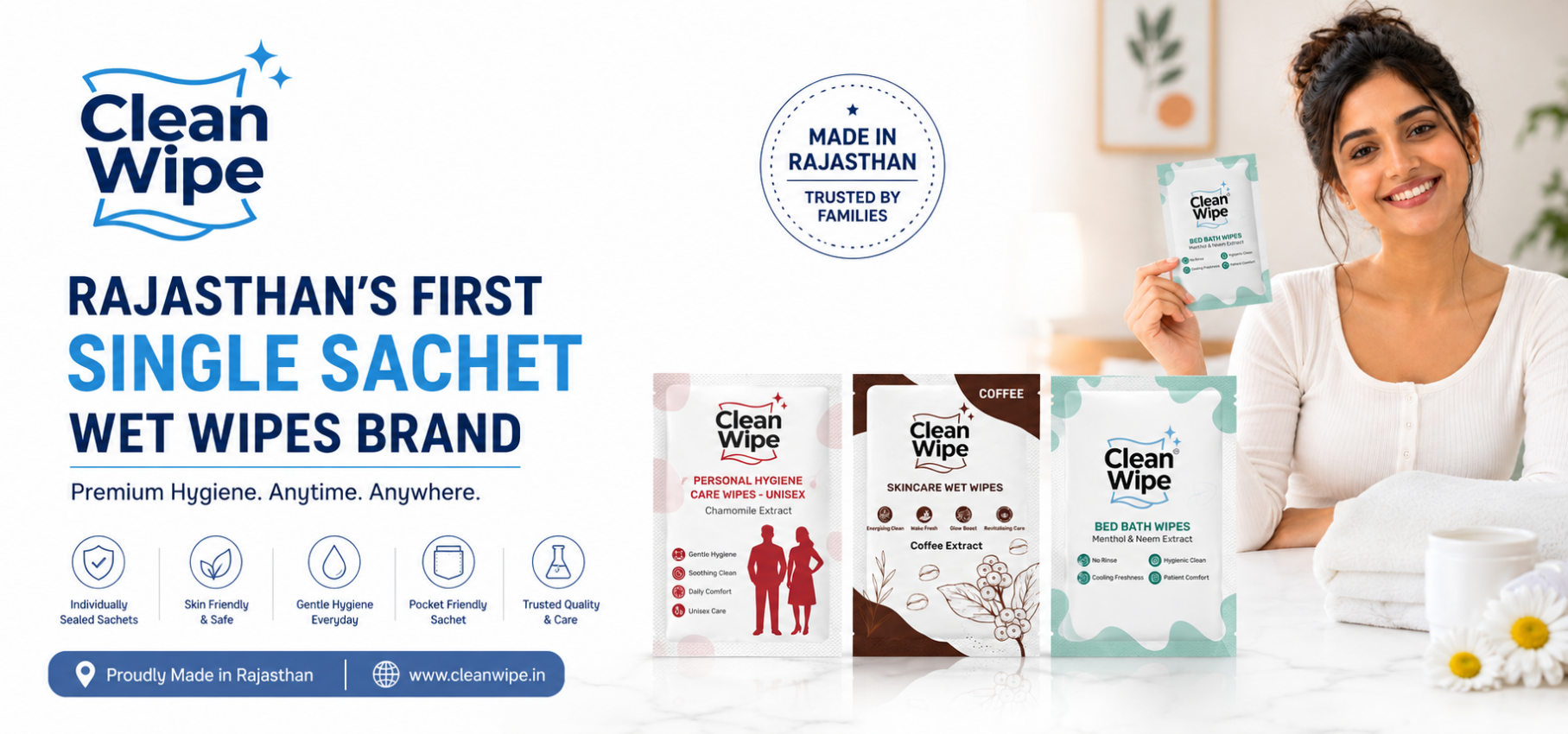 Rajasthan's First Single Sachet Wet Wipes Brand - The Clean Wipe Story
