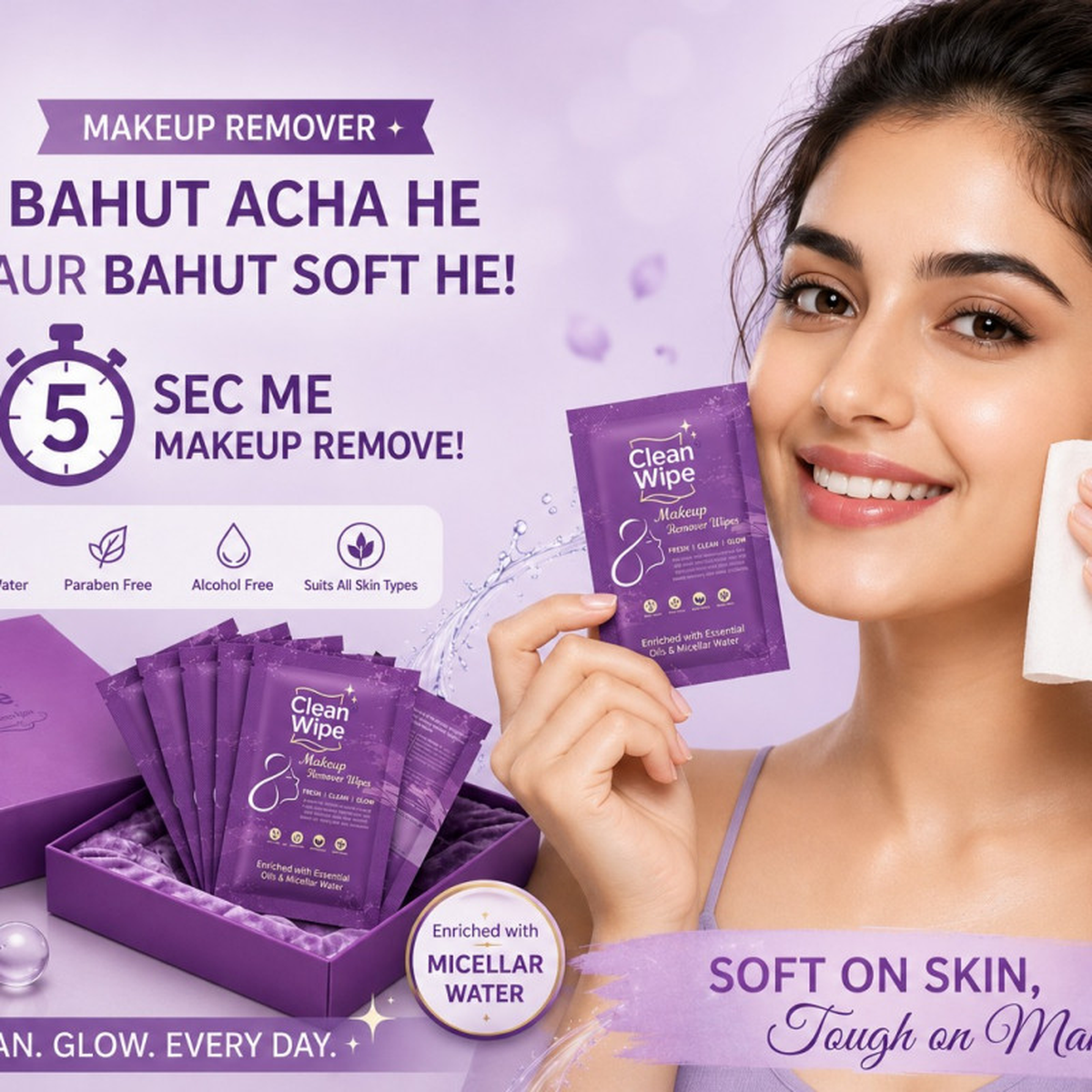 Makeup Removal Wet Wipes
