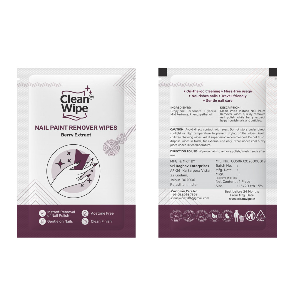Image of Nail Paint Remover Wipes