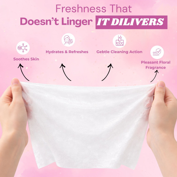 Skincare Rose Extract Wet Wipes