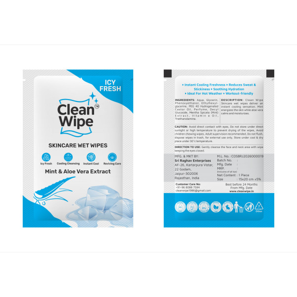 Mint & Aloe Vera Ice Fresh Wet Wipes