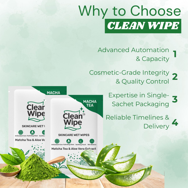 Matcha Tea & Aloe Vera Wet Wipes