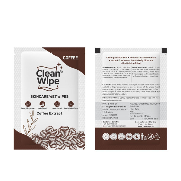 Coffee Extract Wet Wipes