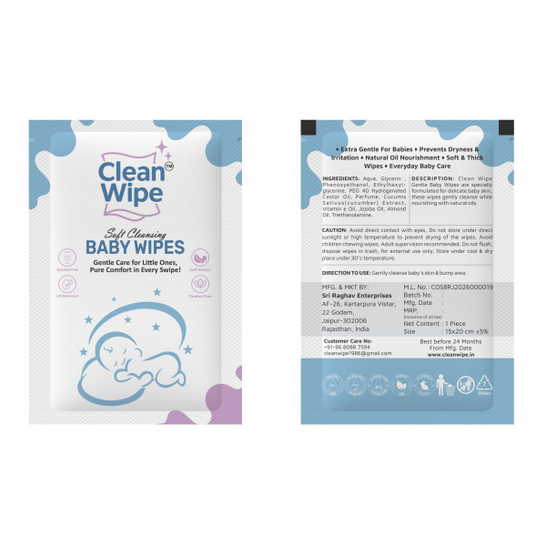 Baby Wipes With Jojoba & Almond Oil