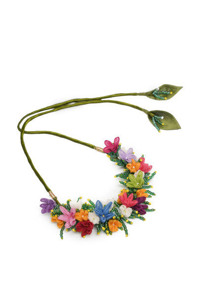 Gardenia Textile Necklace
