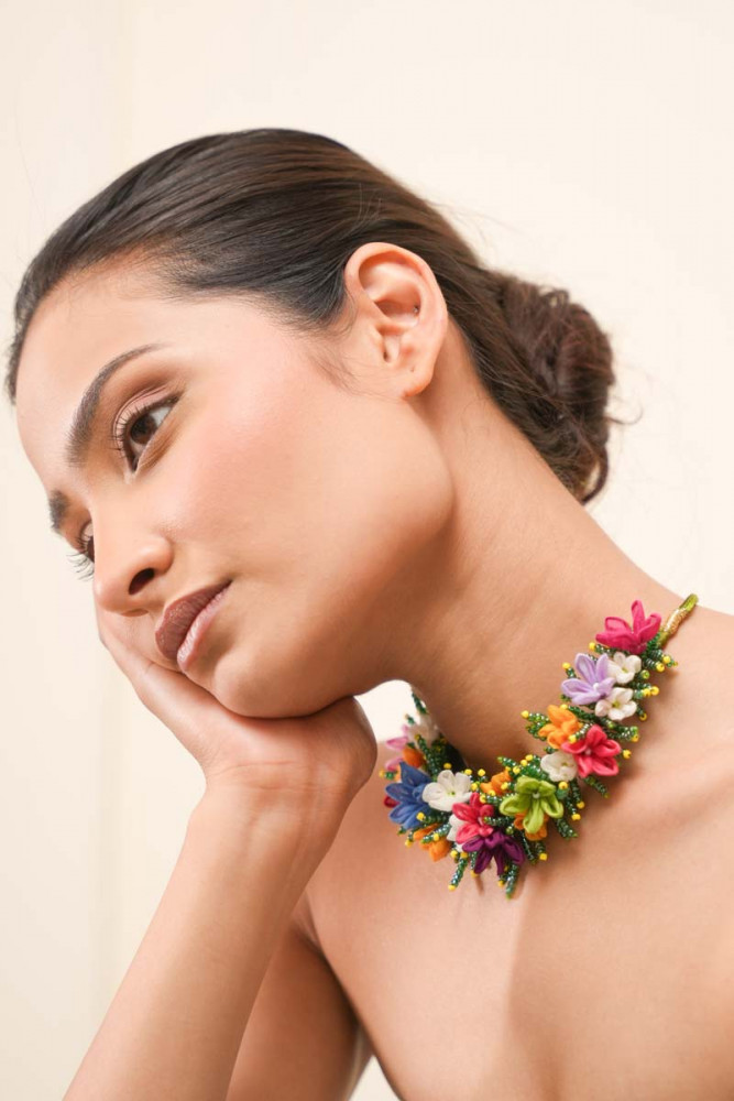 Image of Gardenia Textile Necklace