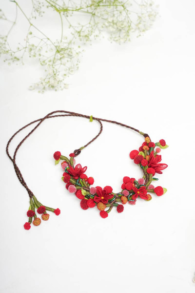 Cardinal  Necklace & Earrings set