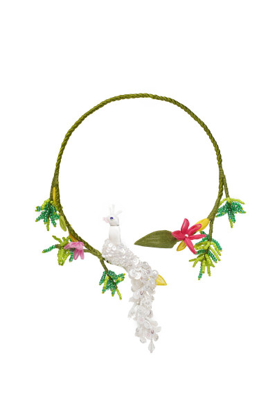 Kujaku Hasli Necklace & Earrings Set