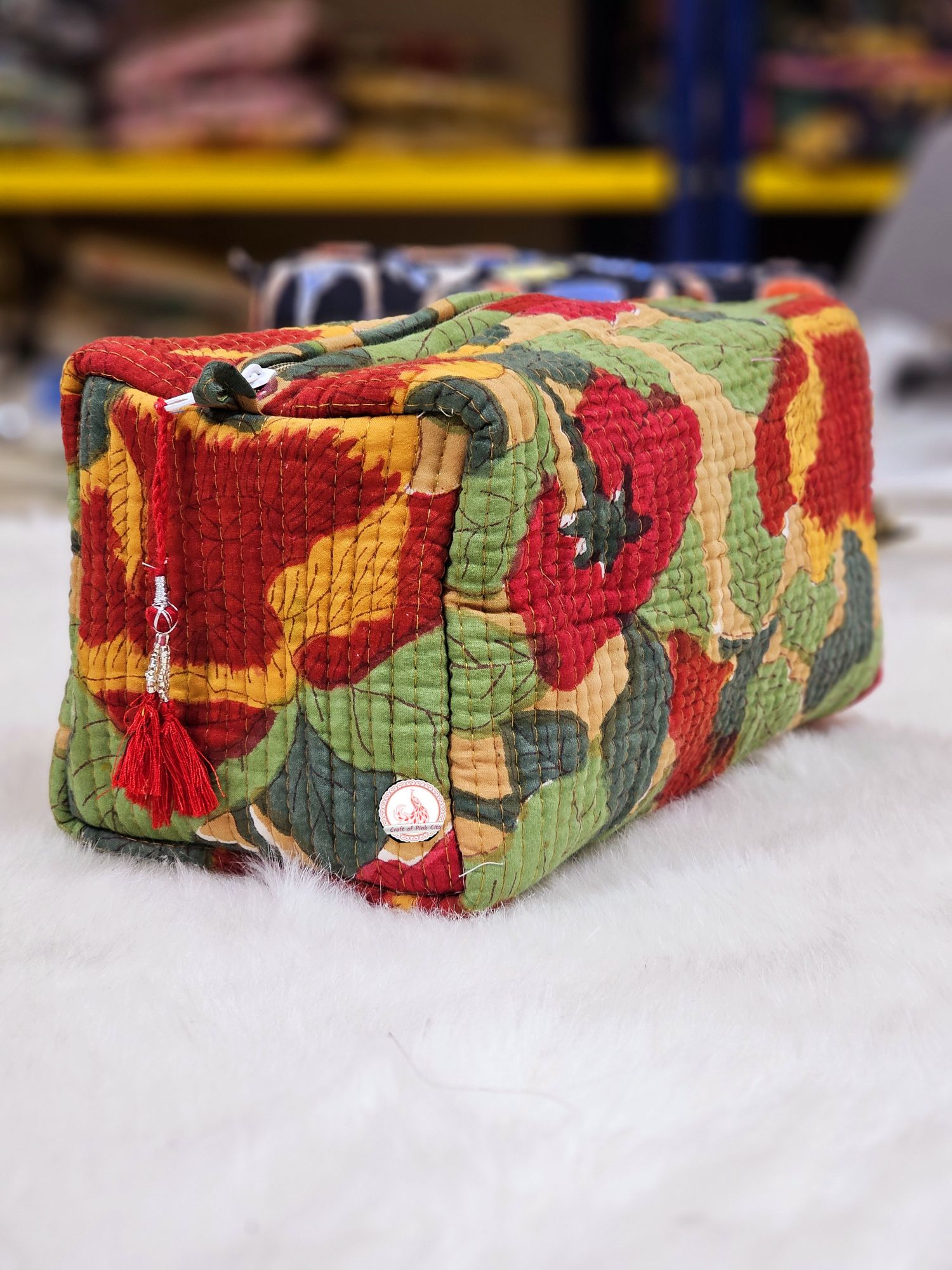 Multi Utility Travel Green flower printed