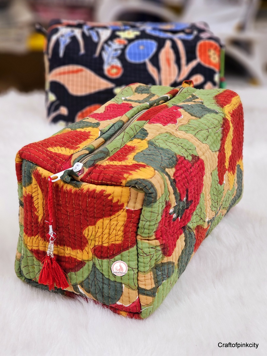 Multi Utility Travel Green flower printed