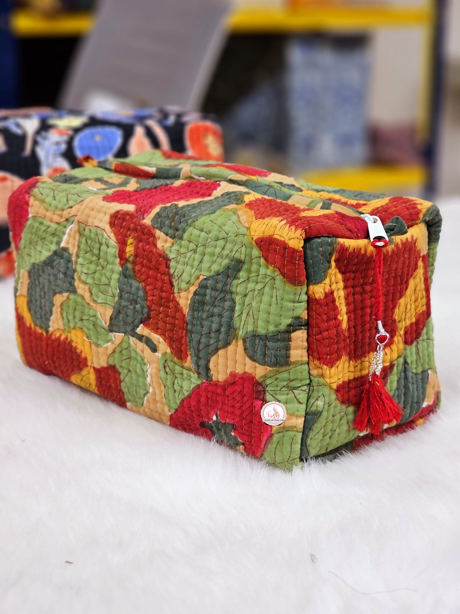 Multi Utility Travel Green flower printed
