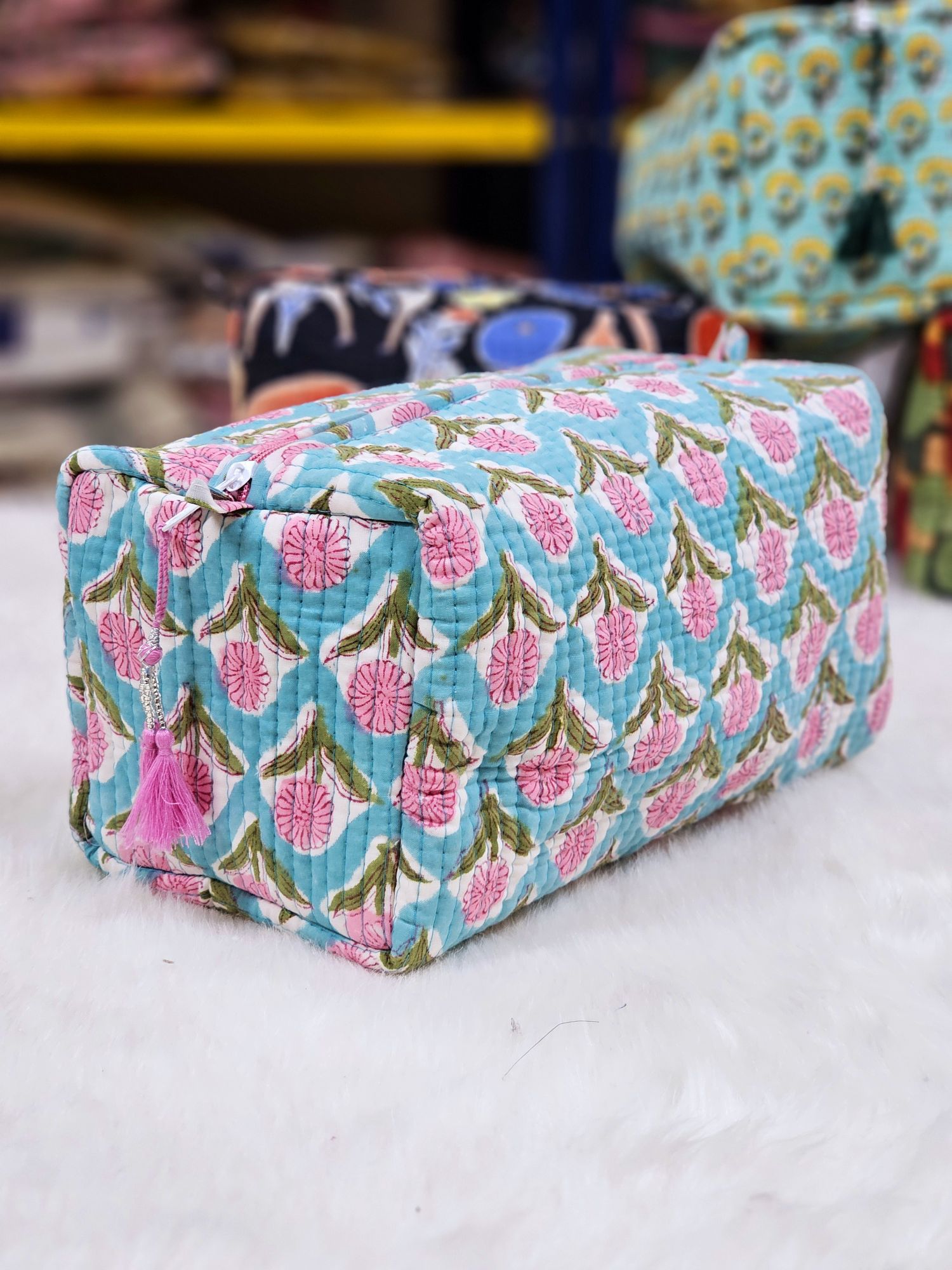 Multi Utility Travel pink flower printed