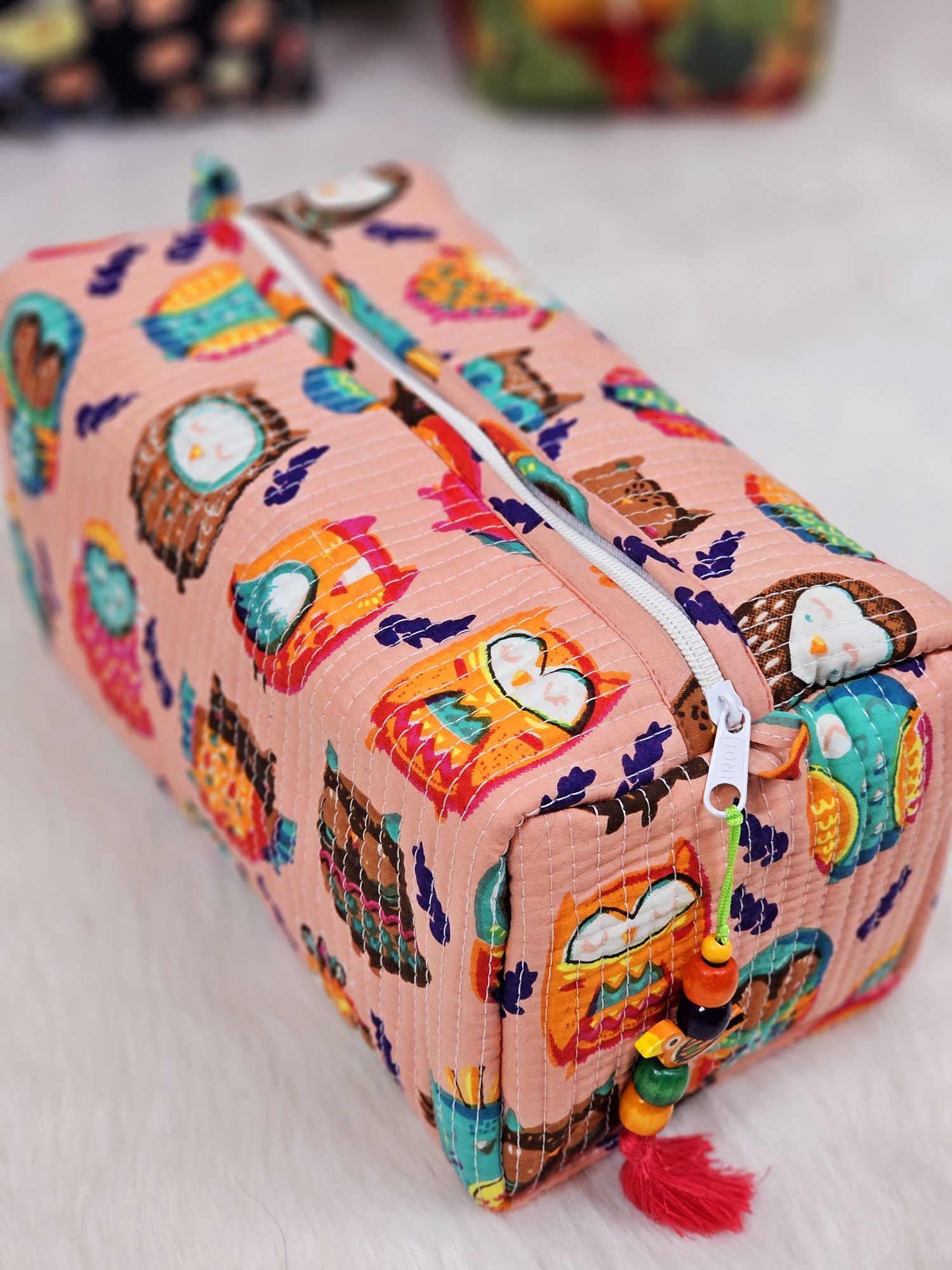 Multi Utility Travel kids pink owl printed