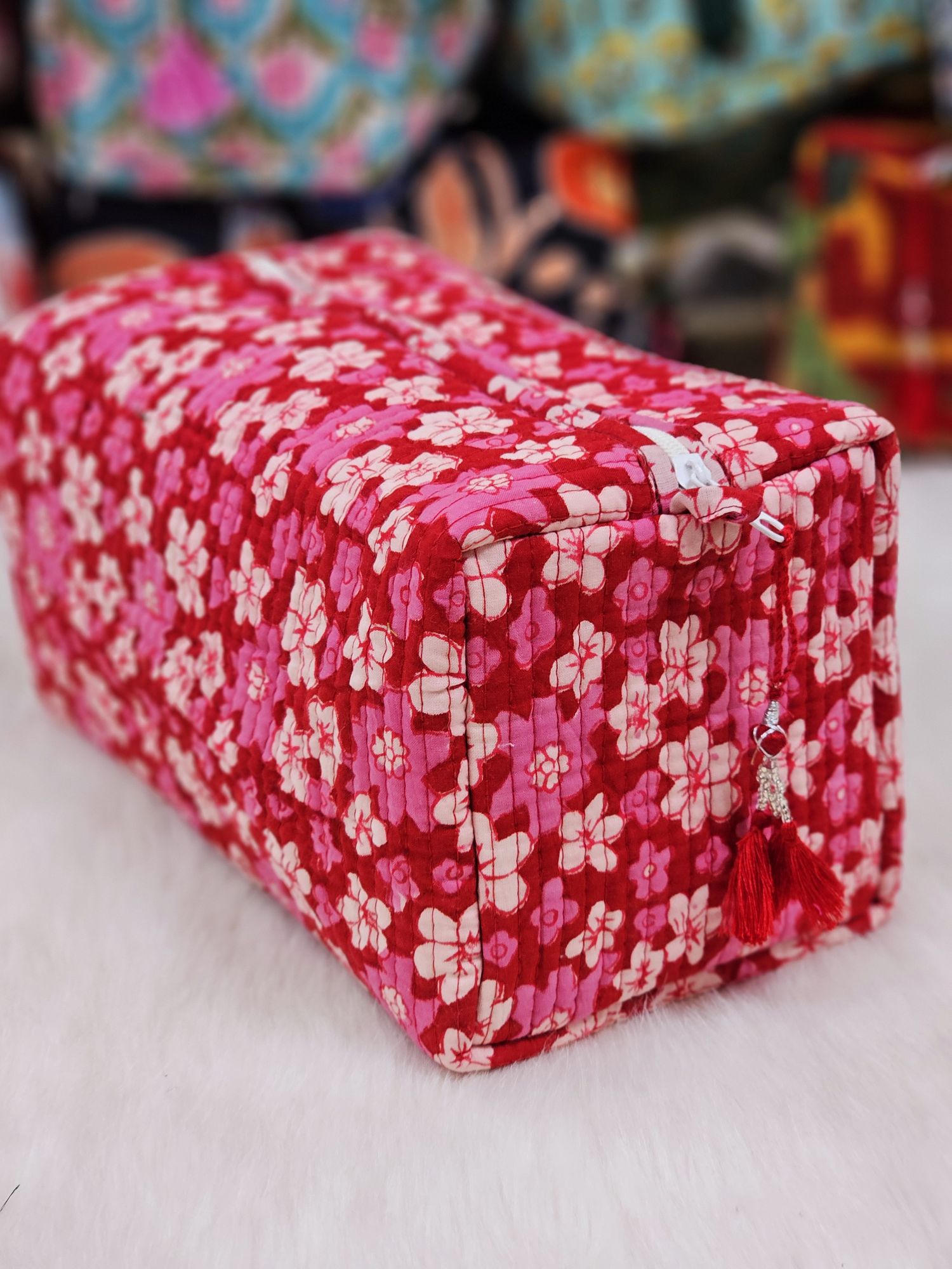 Multi Utility Travel Red flower printed