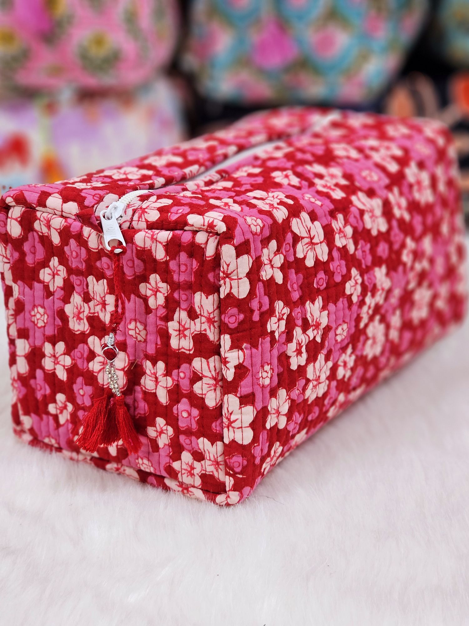 Multi Utility Travel Red flower printed