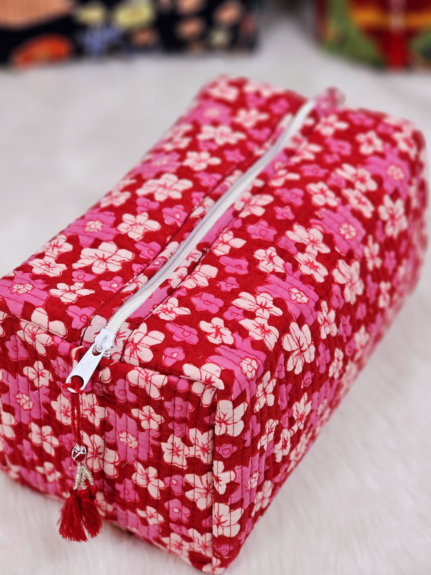 Multi Utility Travel Red flower printed