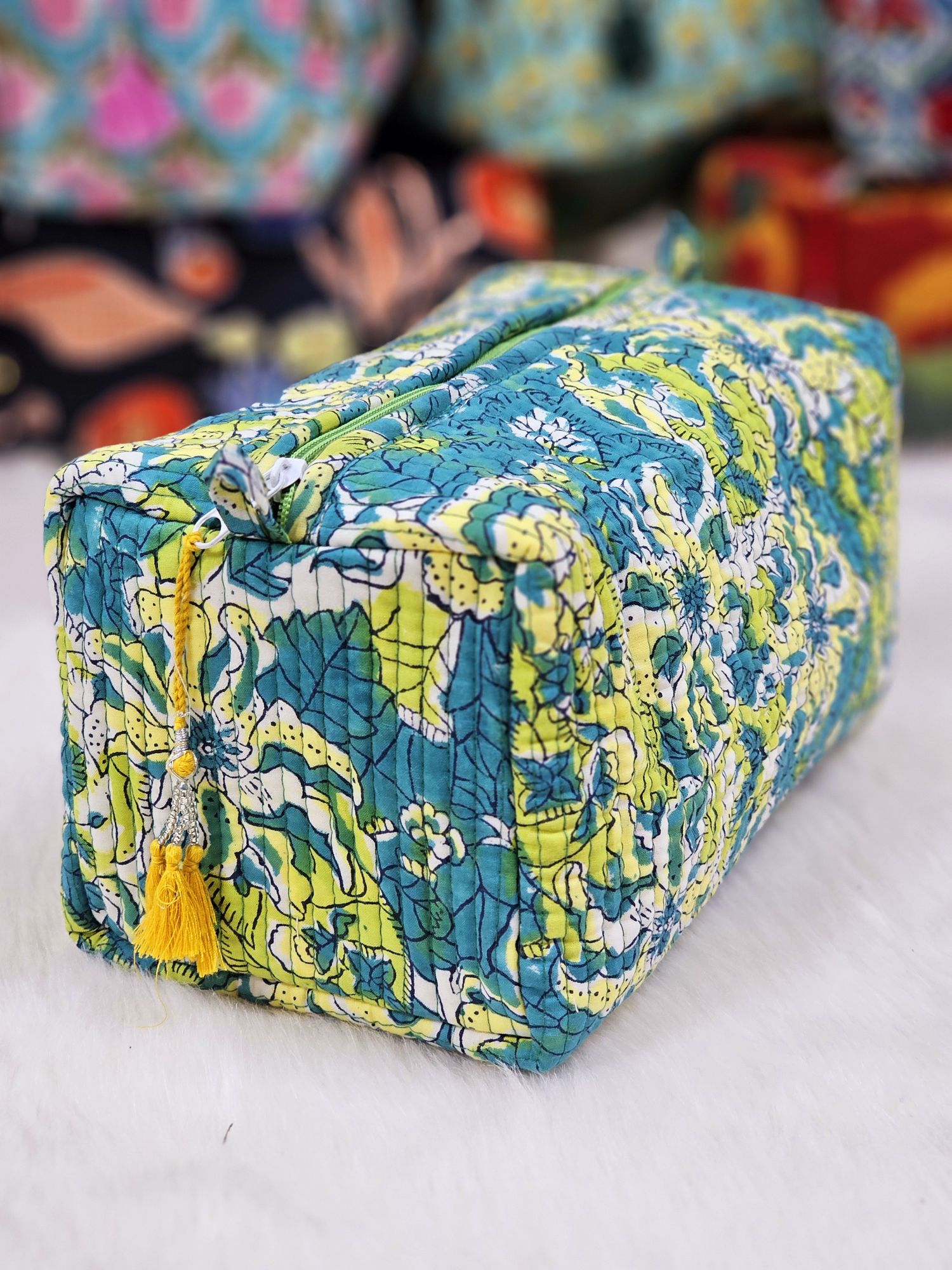 Multi Utility Travel blue flower printed