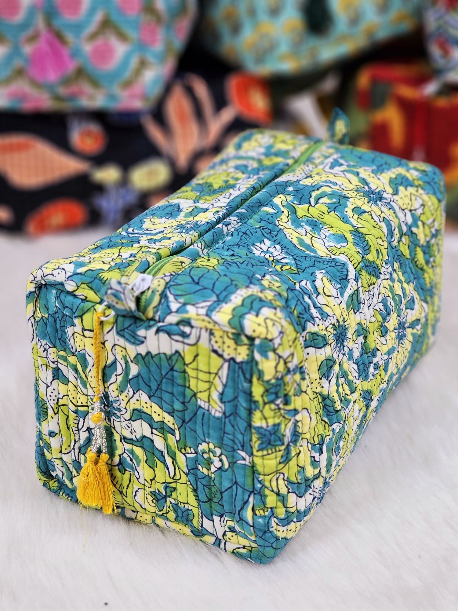Multi Utility Travel blue flower printed