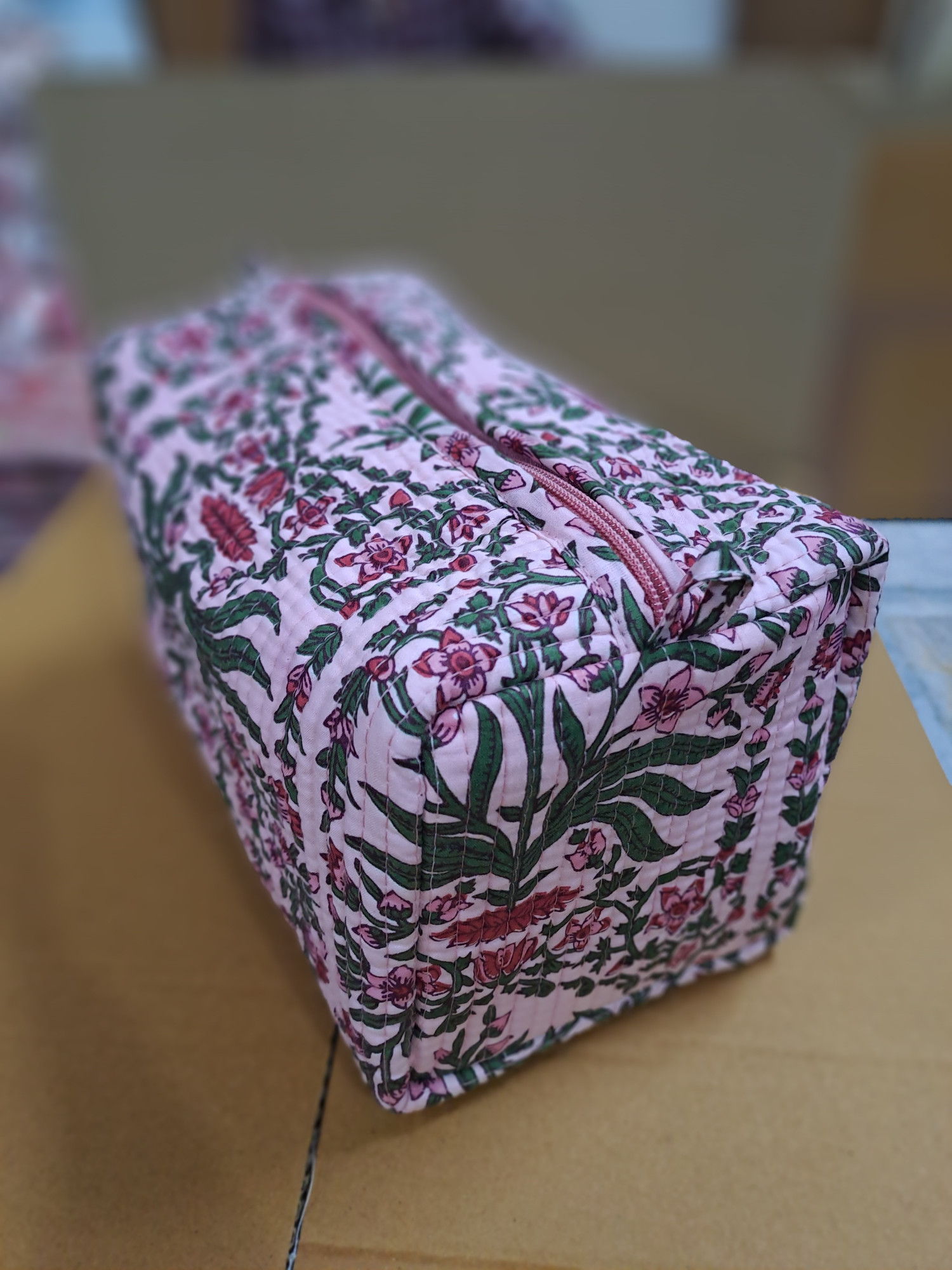 Hand Block Floral Printed Pouches Handmade Pouches Gifts For her