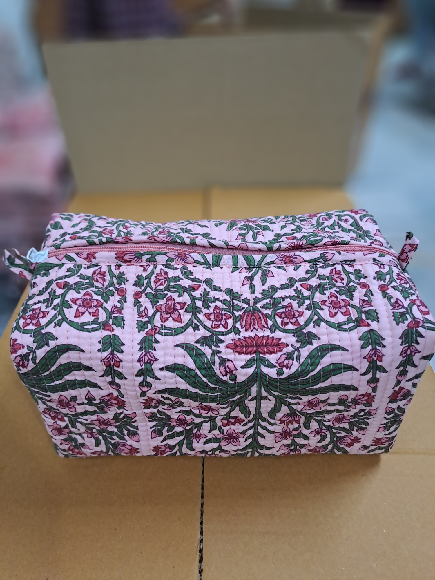 Hand Block Floral Printed Pouches Handmade Pouches Gifts For her
