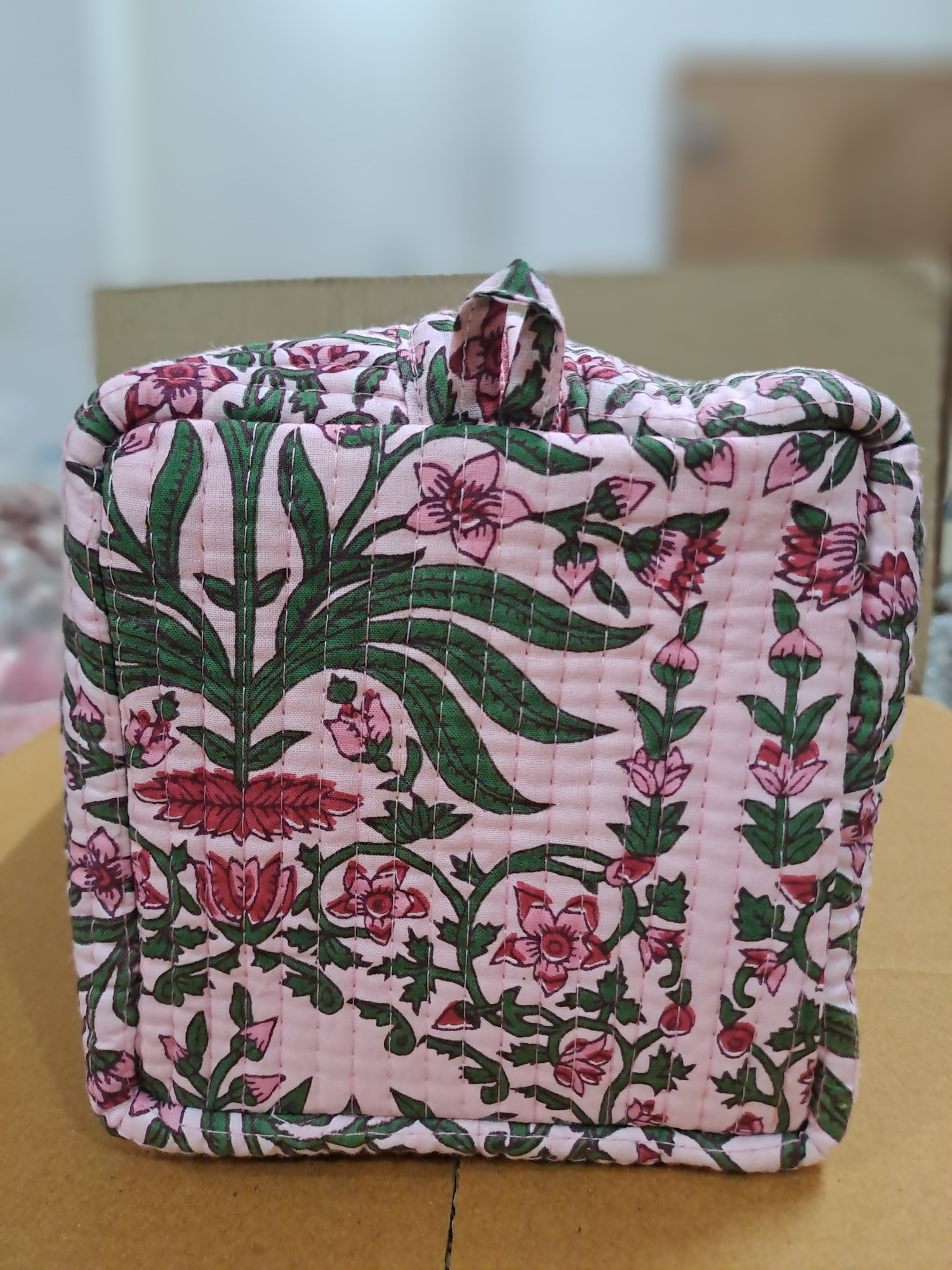 Hand Block Floral Printed Pouches Handmade Pouches Gifts For her